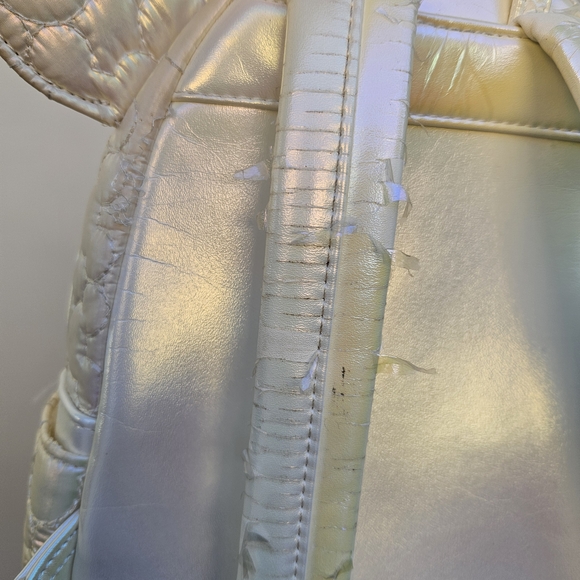 Loungefly Quilted Iridescent Backpack with Ears - Picture 4 of 4